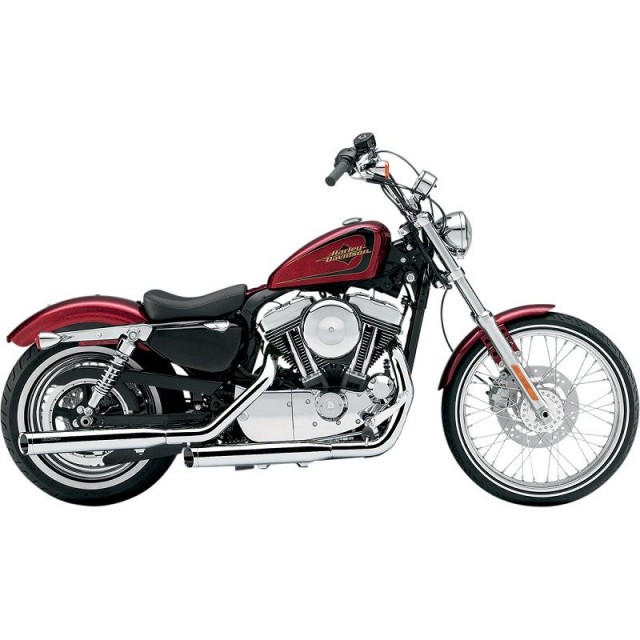 COBRA SLIP-ONS 3" CHROME MUFFLERS FOR HARLEY XL1200V 2012-2013