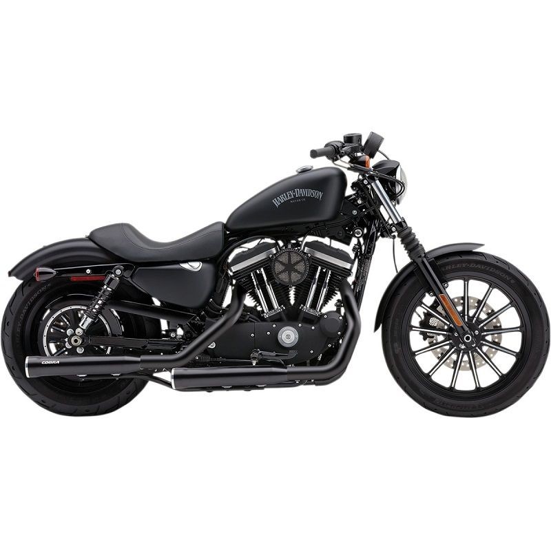 TERMINALI COBRA RPT SLIP-ON NERI DA 3" PER HARLEY SPORTSTER XL 2014-2020 - LATO