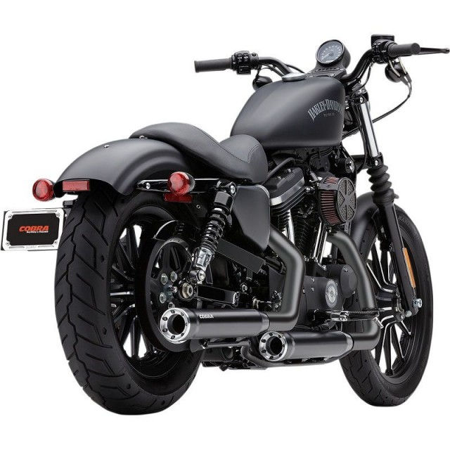 TERMINALI COBRA RPT SLIP-ON NERI DA 3" PER HARLEY SPORTSTER XL 2014-2020