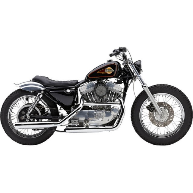 COBRA NEIGHBORHOOD HATER CHROME MUFFLERS FOR HARLEY SPORTSTER XL 1986-2003 - SIDE