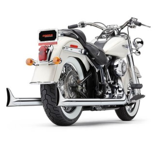 SCARICHI COBRA TRUE DUALS 2-IN-2 FISHTAIL CROMO PER HARLEY SOFTAIL 2000-2006