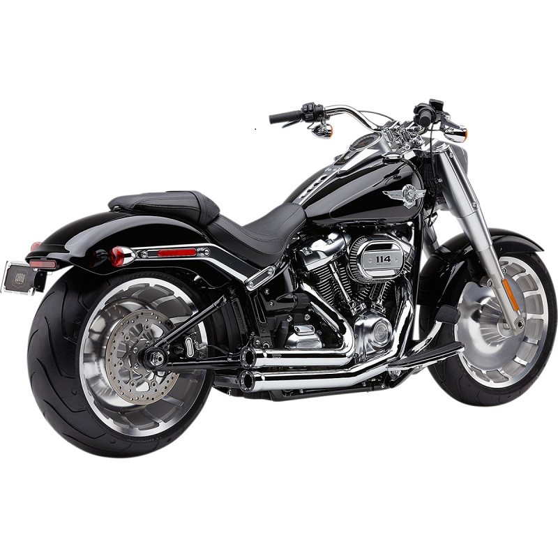 COBRA SPEEDSTER SHORT RPT CHROME EXHAUST FOR HARLEY SOFTAIL FAT BOY, BREAKOUT, KING 2018-2020