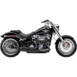 COBRA SPEEDSTER SHORT RPT BLACK EXHAUST FOR HARLEY SOFTAIL FAT BOY, BREAKOUT, KING - SIDE