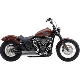 COBRA SPEEDSTER SHORT RPT CHROME EXHAUST FOR SOFTAIL DELUXE, SLIM, STREET BOB, LOW RIDER - SIDE