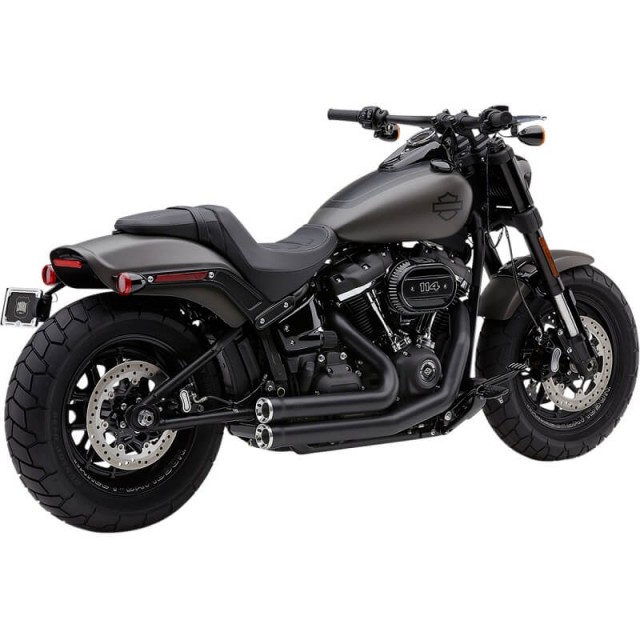 COBRA SPEEDSTER SHORT RPT BLACK EXHAUST FOR HARLEY SOFTAIL FAT BOB 2018-2021
