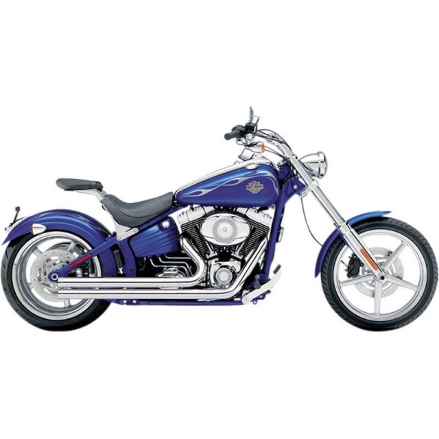 COBRA SPEEDSTER SHORT CHROME EXHAUST FOR HARLEY SOFTAIL BREAKOUT 2013-2017