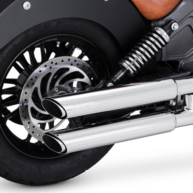TERMINALI VANCE HINES TWIN SLASH SLIP-ONS CROMO INDIAN SCOUT 2015-2021 - TERMINALI