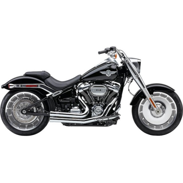 SCARICHI COBRA SPEEDSTER SHORT 909 CROMO PER SOFTAIL BREAKOUT, FAT BOY, KING 2018-2021 - LATO