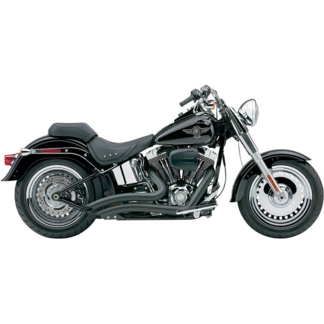 SCARICHI COBRA SPEEDSTER SHORT SWEPT NERI PER HARLEY SOFTAIL 2007-2011