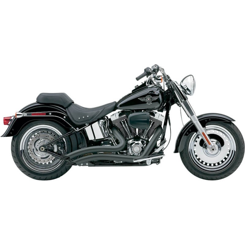 SCARICHI COBRA SPEEDSTER SHORT SWEPT NERI PER HARLEY SOFTAIL 2007-2011