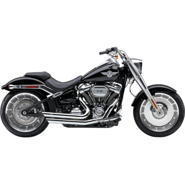COBRA SLASHDOWN SPEEDSTER CHROME EXHAUST FOR SOFTAIL FAT BOY, BREAKOUT, KING 2018-2021 - SIDE