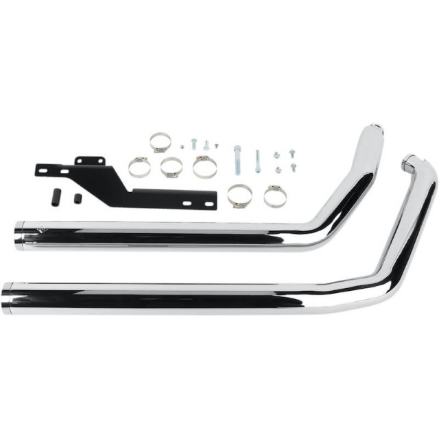 SCARICHI COBRA DRAGSTERS CROMO PER HARLEY SOFTAIL 2007-2011 - ESPLOSO