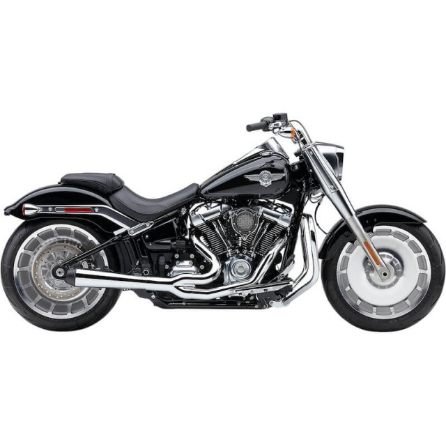SCARICO COBRA EL DIABLO CROMO 2-IN-1 CONICO PER HARLEY FAT BOY, BREAKOUT, KING 2018-2021 - LATO