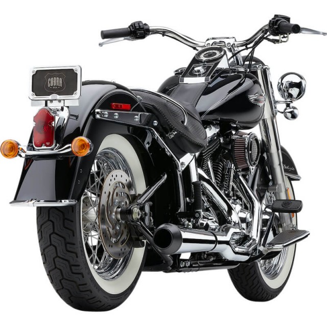 COBRA EL DIABLO 2-IN-1 CHROME EXHAUST FOR HARLEY DAVIDSON SOFTAIL 2007-2011 - ZOOM