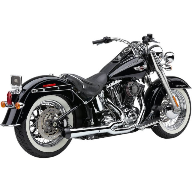 COBRA EL DIABLO 2-IN-1 CHROME EXHAUST FOR HARLEY DAVIDSON SOFTAIL 2007-2011