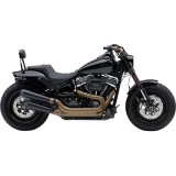 TERMINALI COBRA EL DIABLO NERI PER HARLEY DAVIDSON SOFTAIL FAT BOB 2018-2021 - LATO