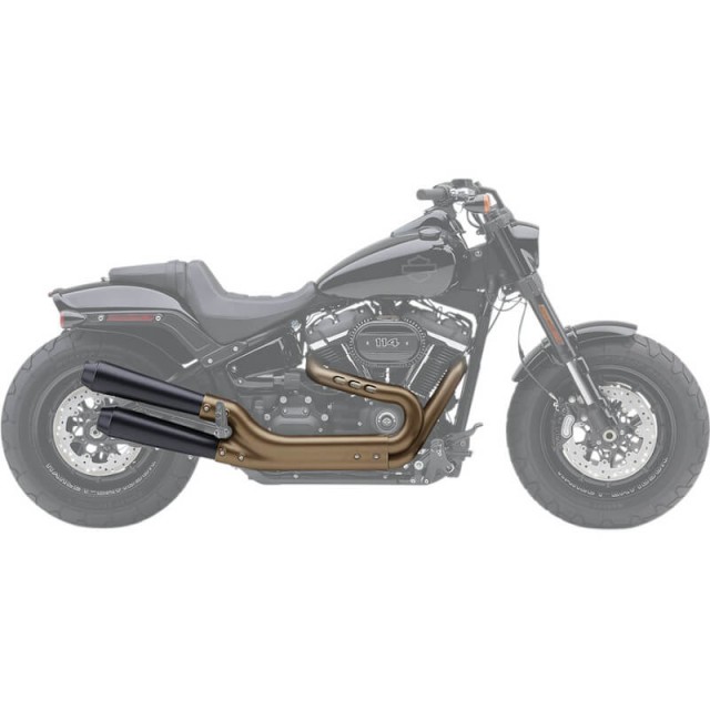 TERMINALI COBRA EL DIABLO NERI PER HARLEY DAVIDSON SOFTAIL FAT BOB 2018-2021 - DETTAGLIO