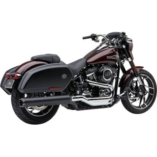 TERMINALE COBRA DUAL CUT NERO PER HARLEY SOFTAIL SPORT GLIDE 2018-2021