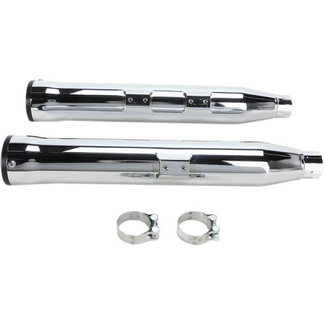 TERMINALI COBRA RPT SLIP-ON CROMATI DA 3" PER HARLEY SOFTAIL 2007-2017 - ATTACCHI