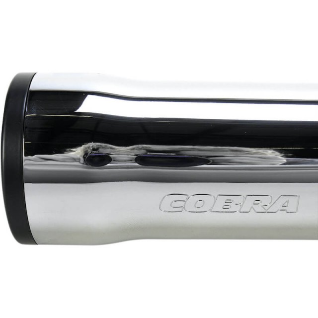 TERMINALI COBRA RPT SLIP-ON CROMATI DA 3" PER HARLEY SOFTAIL 2007-2017 - LOGO