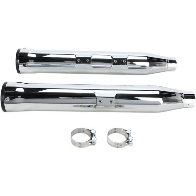 TERMINALI COBRA RPT SLIP-ON CROMATI DA 3" PER HARLEY SOFTAIL 2007-2017 - ATTACCHI