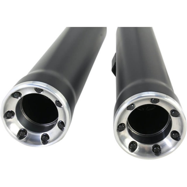 COBRA RPT SLIP-ONS 3" BLACK MUFFLERS FOR HARLEY SOFTAIL 2007-2017 - END CAPS