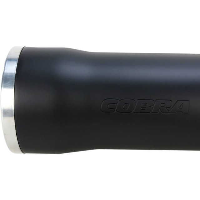 TERMINALI COBRA RPT SLIP-ON NERI DA 3" PER HARLEY SOFTAIL 2007-2017 - LOGO
