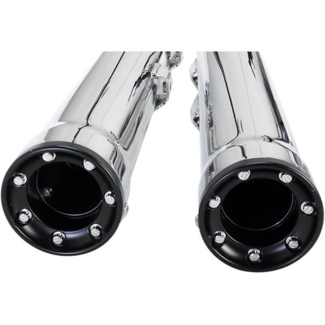 COBRA RPT SLIP-ONS 3" CHROME MUFFLERS FOR HARLEY DAVIDSON SOFTAIL 2000-2006 - END CAPS