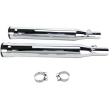 COBRA RPT SLIP-ONS 3" CHROME MUFFLERS FOR HARLEY DAVIDSON SOFTAIL 2000-2006 - SIDE