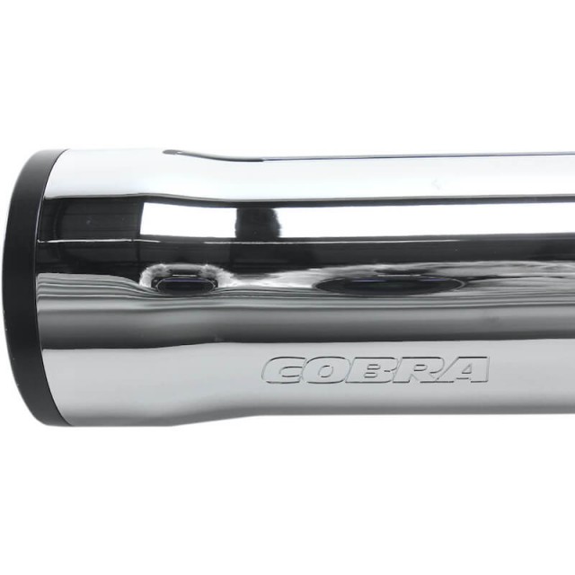 COBRA RPT SLIP-ONS 3" CHROME MUFFLERS FOR HARLEY DAVIDSON SOFTAIL 2000-2006 - LOGO