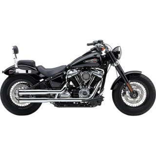 COBRA RPT SLIP-ONS 3" CHROME MUFFLERS FOR HARLEY SOFTAIL DELUXE, HERITAGE 2018-2021 - SIDE