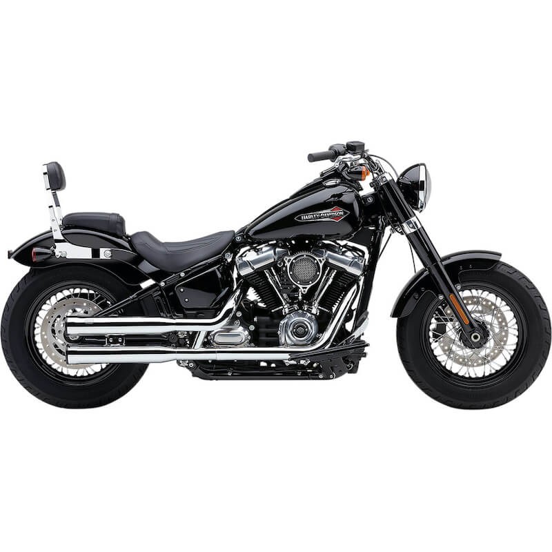 COBRA RPT SLIP-ONS 3" CHROME MUFFLERS FOR HARLEY SOFTAIL DELUXE, HERITAGE 2018-2021 - SIDE