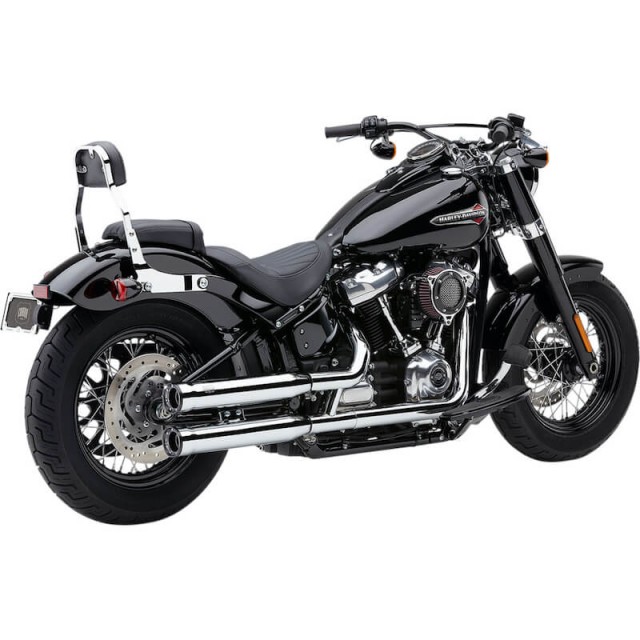 COBRA RPT SLIP-ONS 3" CHROME MUFFLERS FOR HARLEY SOFTAIL DELUXE, HERITAGE 2018-2021