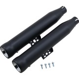 COBRA NEIGHBORHOOD HATER BLACK MUFFLERS FOR HARLEY SOFTAIL DELUXE, HERITAGE 2018-2021 - DETAIL