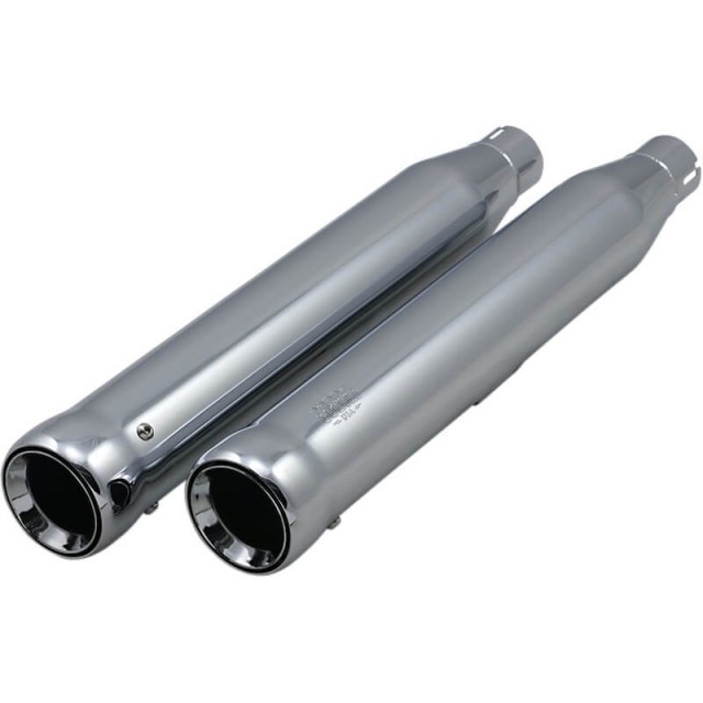 COBRA NEIGHBORHOOD HATER CHROME MUFFLERS FOR HARLEY DAVIDSON SOFTAIL FAT BOY, DEUCE 2007-2017 - DETAIL