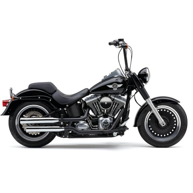 TERMINALI COBRA NEIGHBORHOOD HATER CROMO PER HARLEY DAVIDSON SOFTAIL FAT BOY, DEUCE 2007-2017