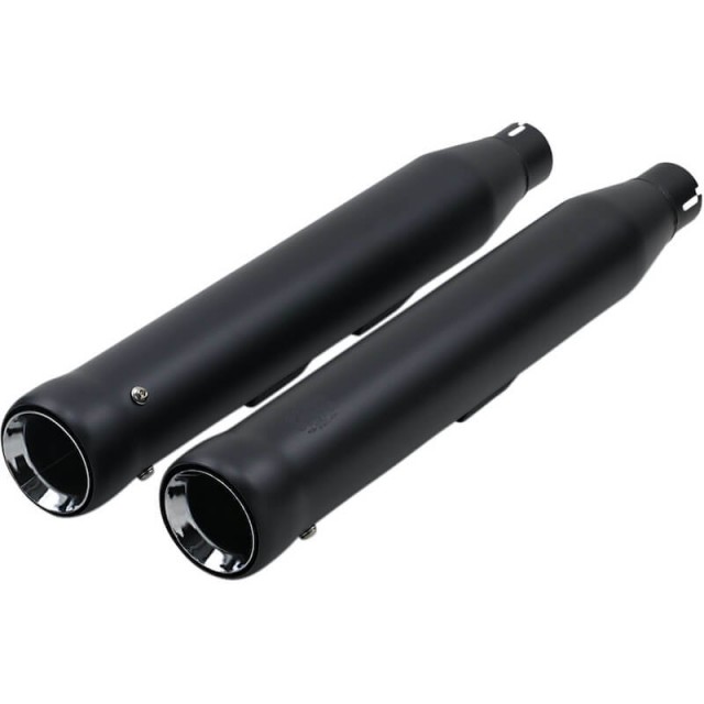 COBRA NEIGHBORHOOD HATER BLACK MUFFLERS FOR HARLEY DAVIDSON SOFTAIL FAT BOY, DEUCE 2007-2017 - DETAIL