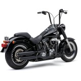 TERMINALI COBRA NEIGHBORHOOD HATER NERI PER HARLEY DAVIDSON SOFTAIL FAT BOY, DEUCE 2007-2017