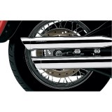 COBRA SLIP-ONS 3" CHROME MUFFLERS FOR HARLEY DAVIDSON SOFTAIL FAT BOY, DEUCE 2000-2006 - DETAIL