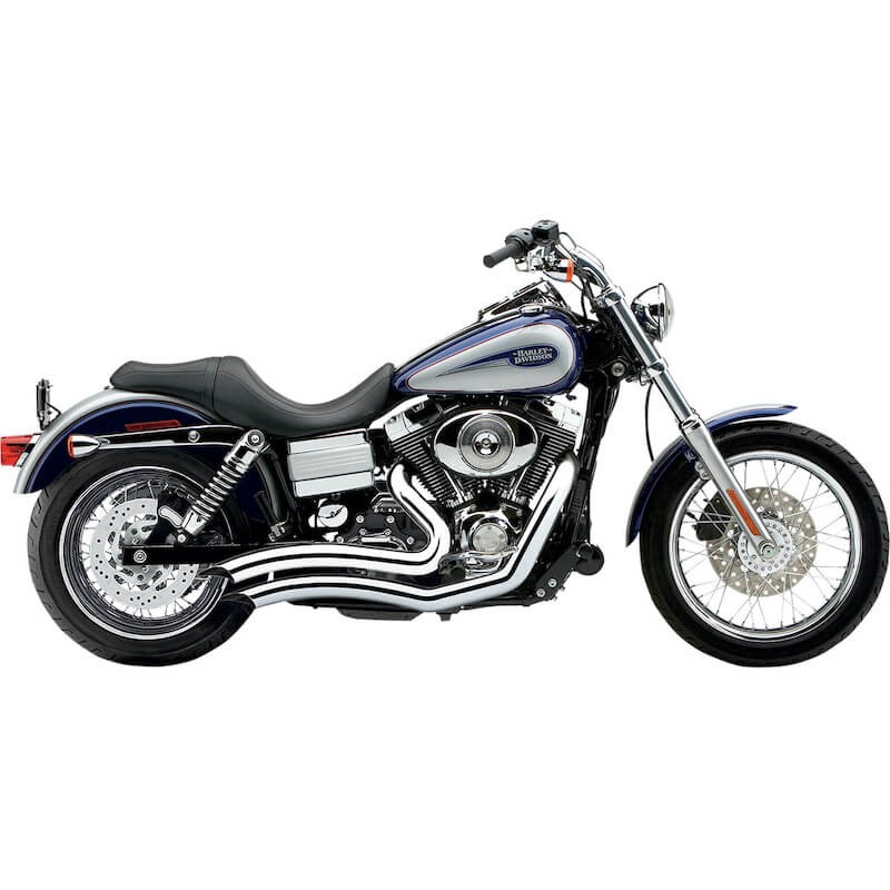 SCARICHI COBRA SPEEDSTER SHORT SWEPT CROMO PER HARLEY SOFTAIL DYNA 2012-2017