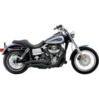 COBRA SPEEDSTER SHORT SWEPT BLACK EXHAUST FOR HARLEY DAVIDSON DYNA 2006-2011