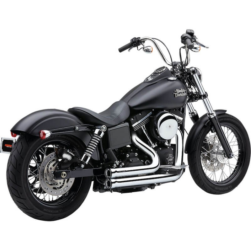 COBRA SPEEDSTER SHORT RPT CHROME EXHUAST FOR HARLEY DAVIDSON DYNA 2006-2011