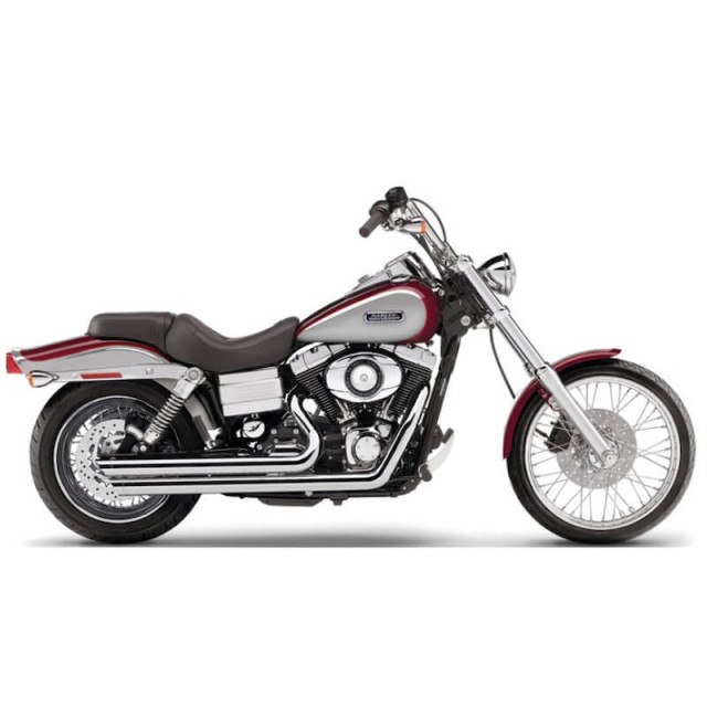 SCARICHI COBRA SPEEDSTER SLASHDOWN CROMO PER HARLEY DAVIDSON DYNA 2012-2017 - WIDE GLIDE