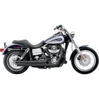 COBRA SPEEDSTER SLASHDOWN BLACK EXHAUST FOR HARLEY DAVIDSON DYNA 2012-2017