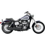 COBRA SPEEDSTER SLASHDOWN BLACK EXHAUST FOR HARLEY DAVIDSON DYNA 2012-2017