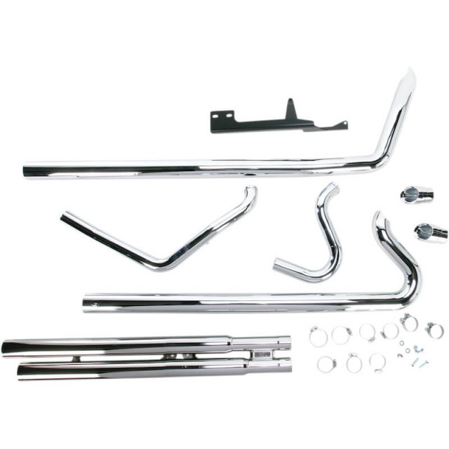 COBRA SPEEDSTER SLASHDOWN CHROME LONG EXHAUST FOR HARLEY DAVIDSON DYNA 2012-2017 - COMPONENTS