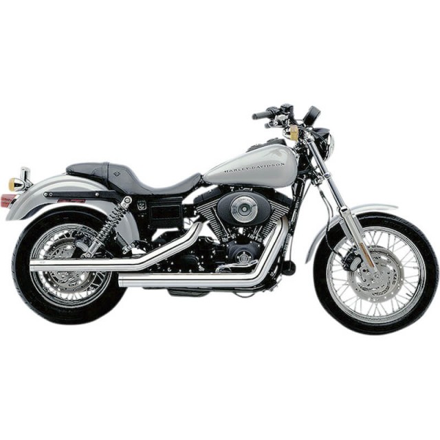 COBRA DRAGSTER CHROME EXHAUST FOR HARLEY DAVIDSON DYNA 1999-2005