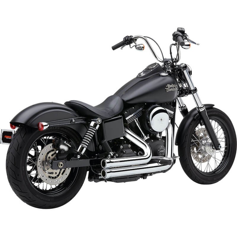 COBRA SPEEDSTER 909 CHROME EXHAUST FOR HARLEY DAVIDSON DYNA 2006-2011