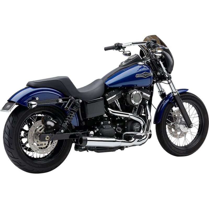 COBRA EL DIABLO ROUND 2-IN-1 CHROME 4" EXHAUST FOR HARLEY DAVIDSON DYNA 2012-2017