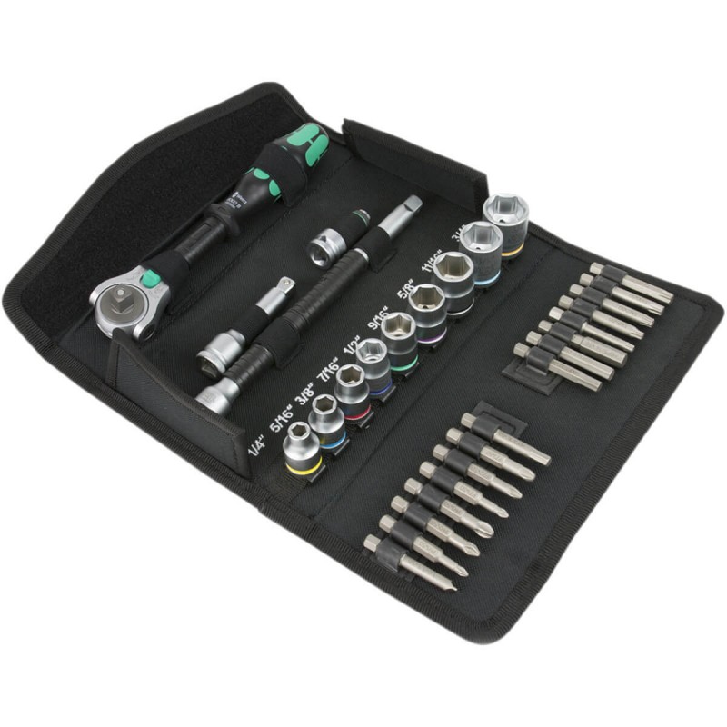 SET WERA CHIAVI A CRICCHETTO ZYKLOP SPEED CON ATTACCODA 3/8" POLLICI